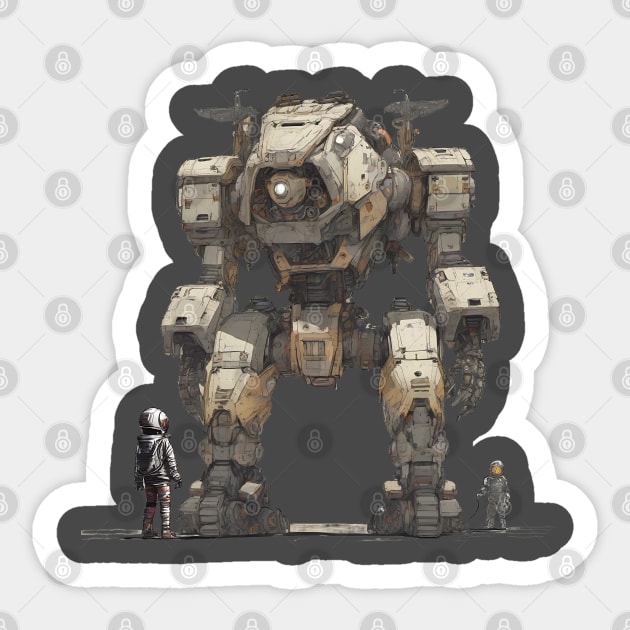 New Mobile Suit | Gundam | Giant Robot Sticker by JonHale